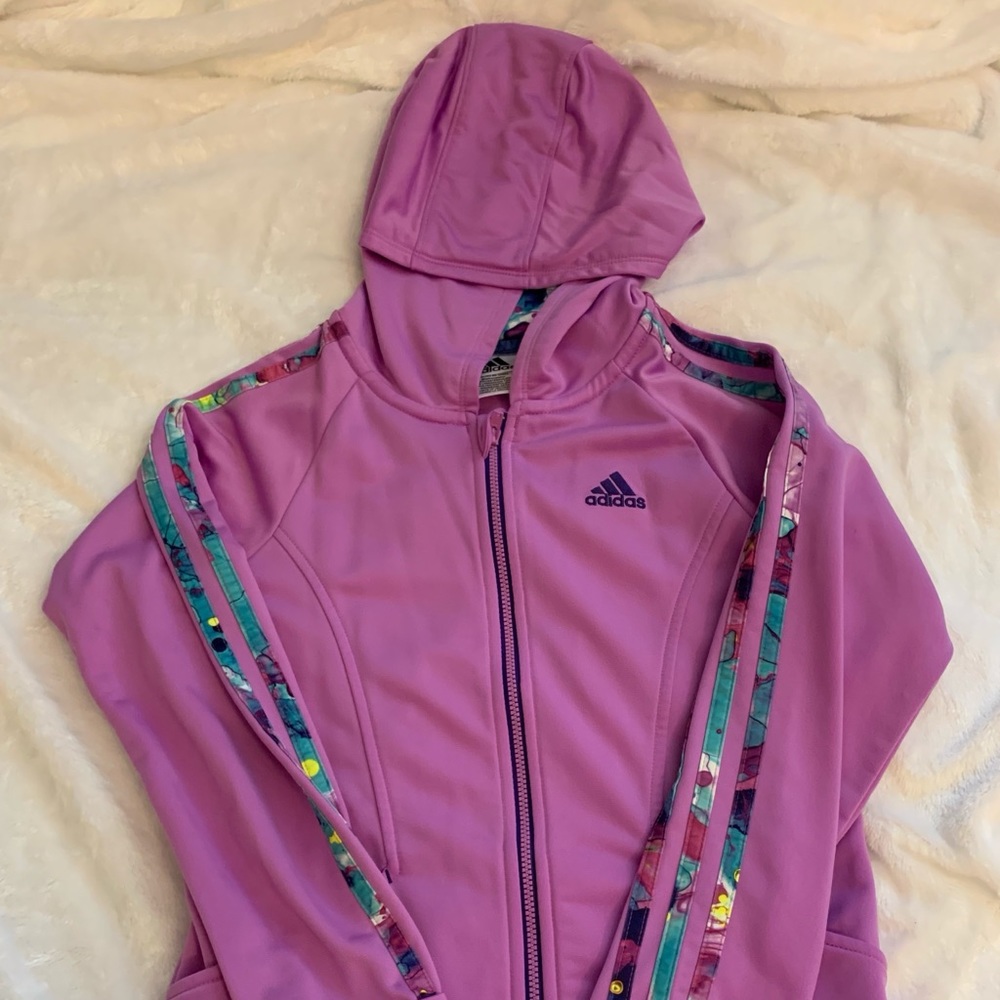 Girls Purple Adidas Jacket